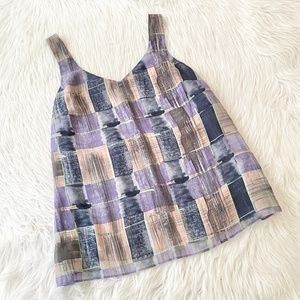 Cabi #4361 Purple Geo Print Blouse